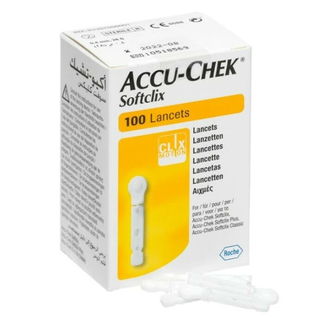 Accu-Chek Softclix Lancets Sugar Measuring Needles, 100 pcs