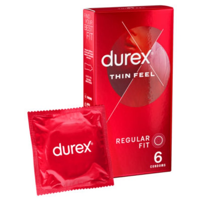 Durex Προφυλακτικά Sensitive Thin Feel, 6 Tεμάχια