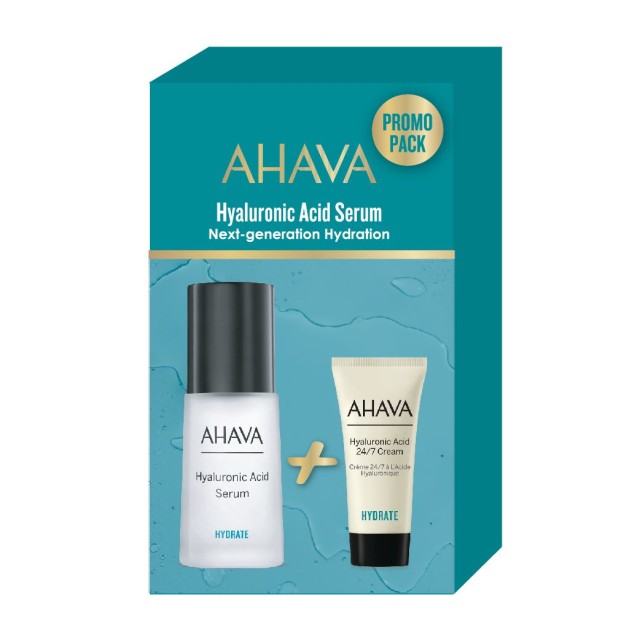 Ahava Promo Pack Hyaluronic Acid Serum & Cream Πακέτο Προσφοράς με Ορό και Κρέμα με Υαλουρονικό Οξύ, 30ml & 15ml