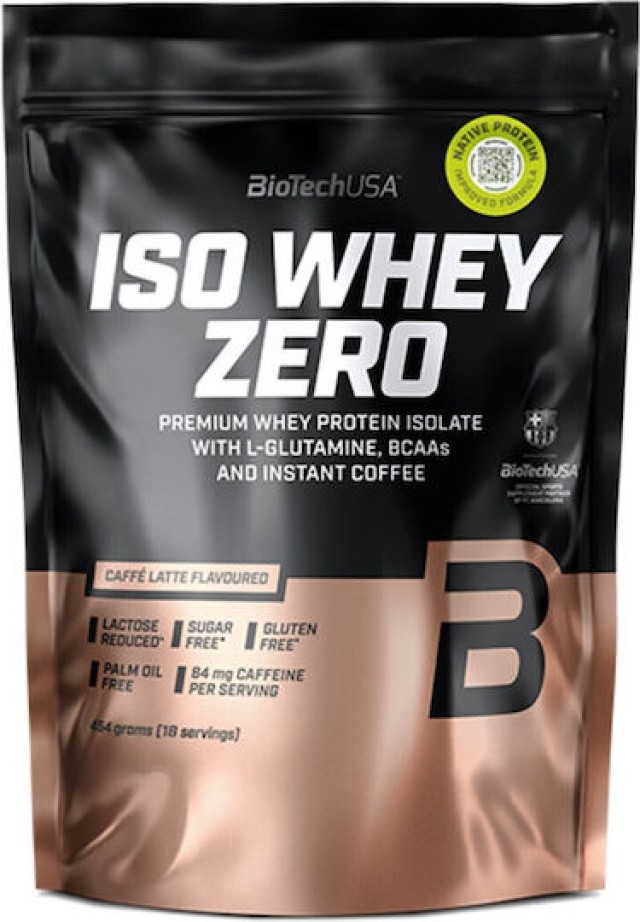 Biotech USA Iso Whey Zero Caffe Latte Σκόνη Ροφήματος Πρωτεΐνης Ορο...