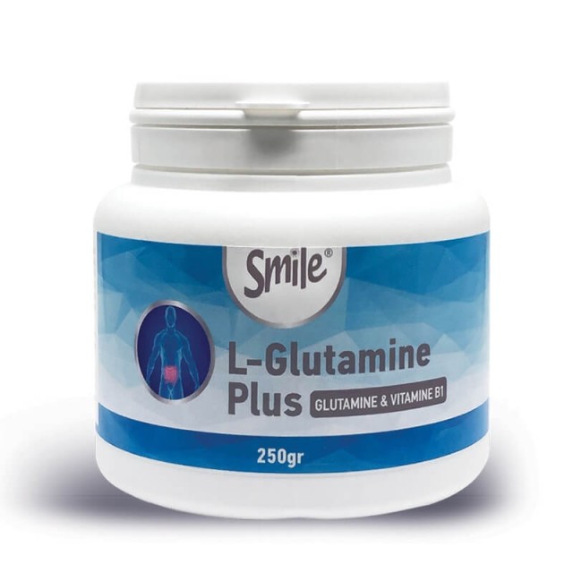 Am Health Smile L-Glutamine Plus Γλουταμίνη + Βιταμίνη B1, 250gr