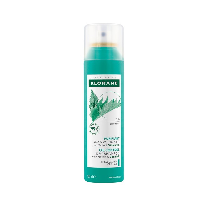 Klorane Dry Shampoo με Βιολογική Τσουκνίδα και Βιταμίνη Ε για Λιπαρ...
