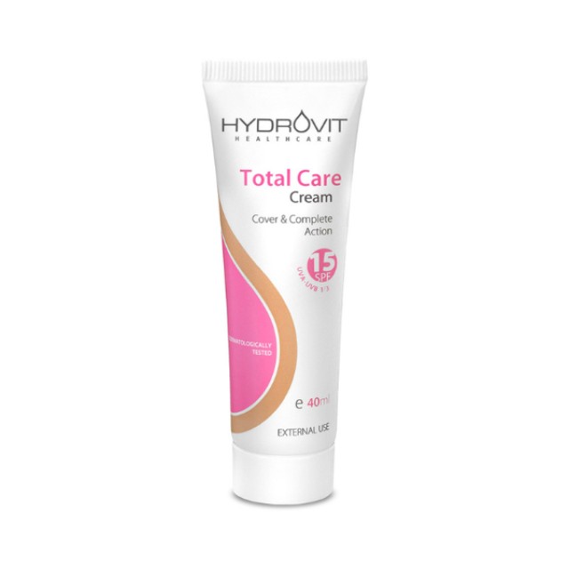 Hydrovit Total Care Cream SPF15 Καθημερινή Αντιρυτιδική και Ενυδατική Κρέμα Προσώπου με Χρώμα, 40ml