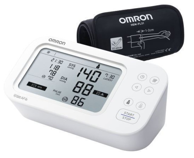 Omron M6 Comfort Afib Πιεσόμετρο Μπράτσου με Ανίχνευση Κολπικής Μαρμαρυγής, 1τμχ