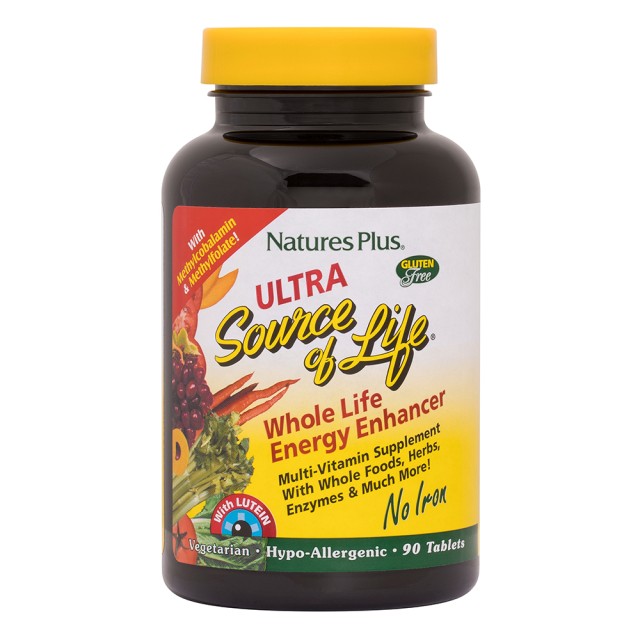 Natures Plus Ultra Source Life with Lutein No Iron, 90 Ταμπλέτες
