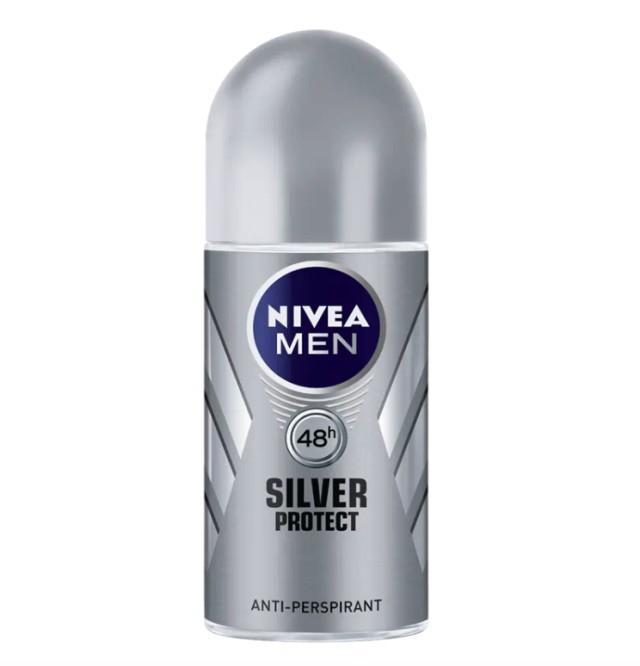 Nivea Men Silver Protect Anti Perspirant Ανδρικό Αποσμητικό Roll-on 48ωρης Προστασίας, 50ml