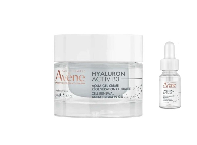 Avene Promo Hyaluron Activ B3 Λεπτόρρευστη Κρέμα Κυτταρικής Αναγέννησης, 50ml + Hyaluron Activ B3 Ορός Προσώπου, 10ml, 1σετ