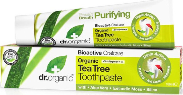 Dr. Organic Tea Tree Toothpaste Antibacterial Αντιβακτηριακή Οδοντόκρεμα με Βιολογικό Τεϊόδεντρο, 100ml
