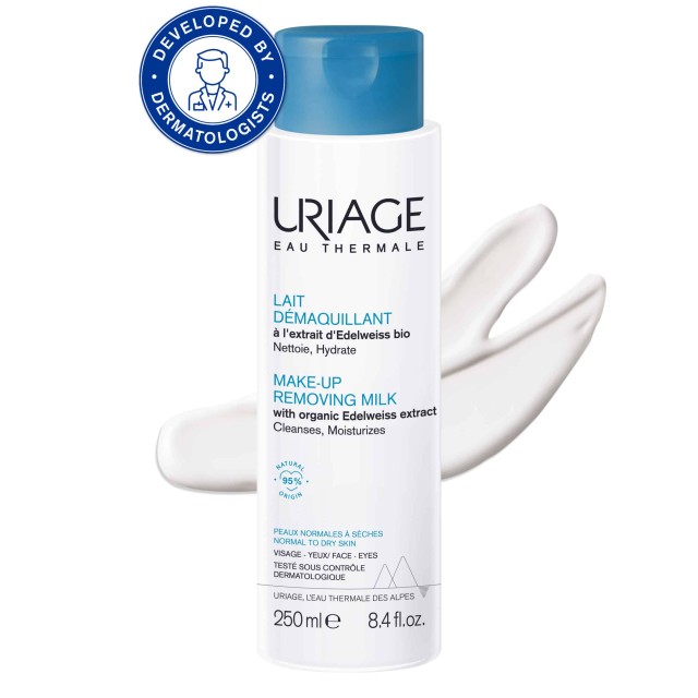 Uriage Lait Demaquillant Γαλάκτωμα Ντεμακιγιάζ για Κανονικές και Ξηρές Επιδερμίδες, 250ml