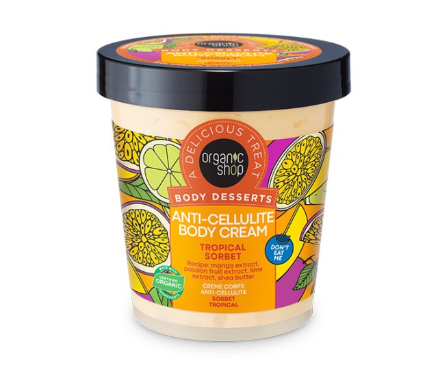 Natura Siberica Organic Shop Body Desserts Tropical Sorbet Κρέμα Σώματος Κατά της Κυτταρίτιδας, 450ml