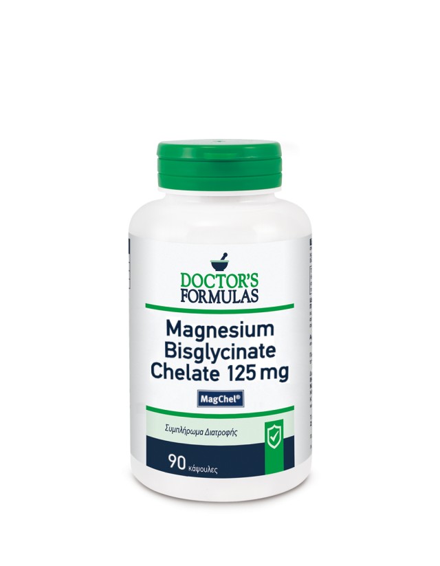 Doctors Formulas Magnesium Bisglycinate Chelate Χηλικό Μαγνήσιο 125mg, 90 Κάψουλες