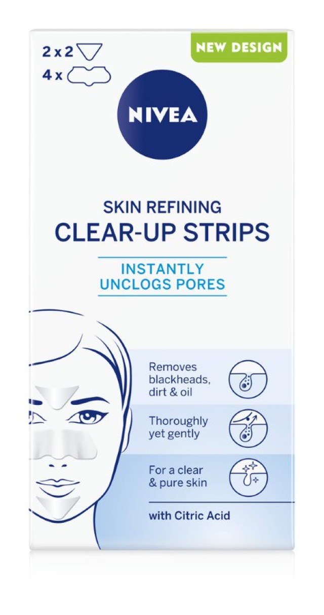 Nivea Daily Essentials Refining Clear Up Strips Ταινίες Καθαρισμού για Μαύρα Στίγματα, 6 Τεμάχια