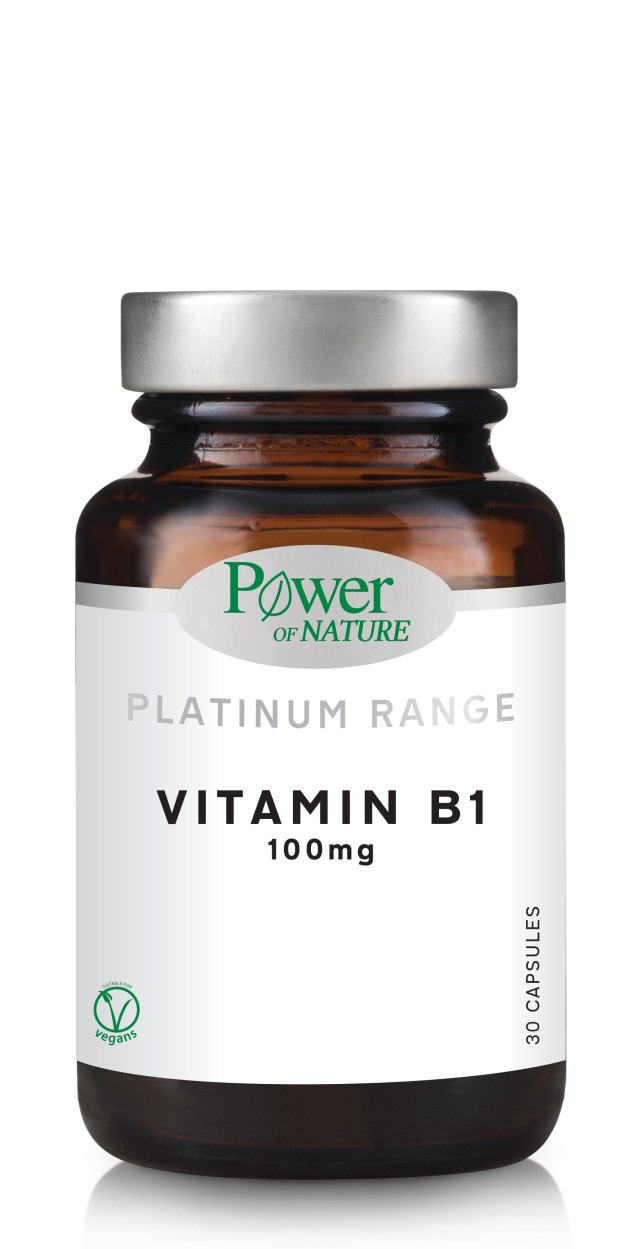 Power Health Platinum Vitamin B1 Θειαμίνη 100mg, 30 Κάψουλες