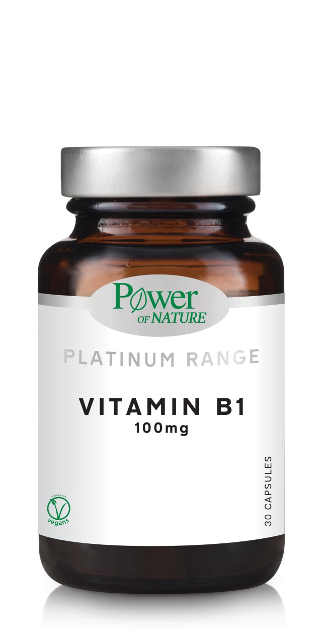 Power Health Platinum Vitamin B1 Θειαμίνη 100mg, 30 Κάψουλες