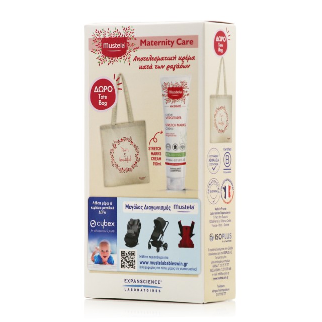 Mustela Σετ Περιποίησης Stretch Marks Cream Κρέμα για Ραγάδες 150ml & Tote Bag