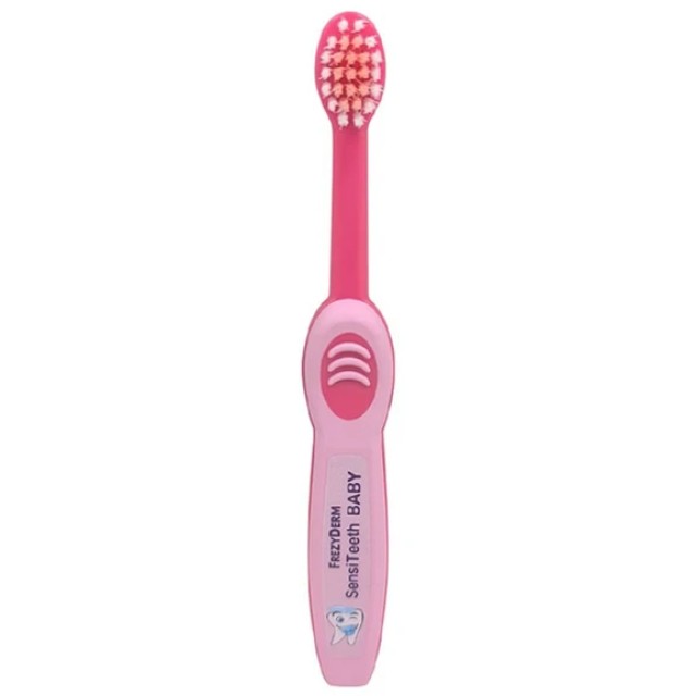Frezyderm SensiTeeth Toothbrush Soft Μαλακή Οδοντόβουρτσα για Μωρά Ροζ, 1 τμχ