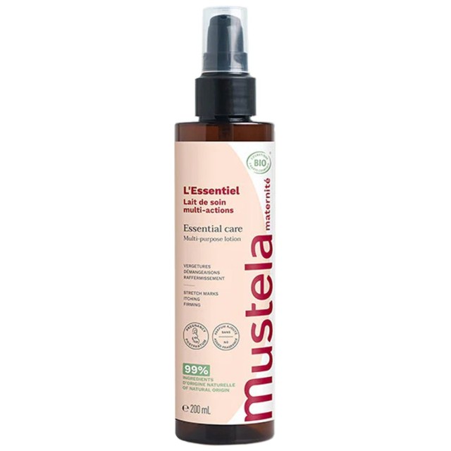 Mustela Essential Care Multi-Purpose Lotion Λοσιόν Σώματος για τη Χαλάρωση και τις Ραγάδες της Εγκυμοσύνης, 200ml