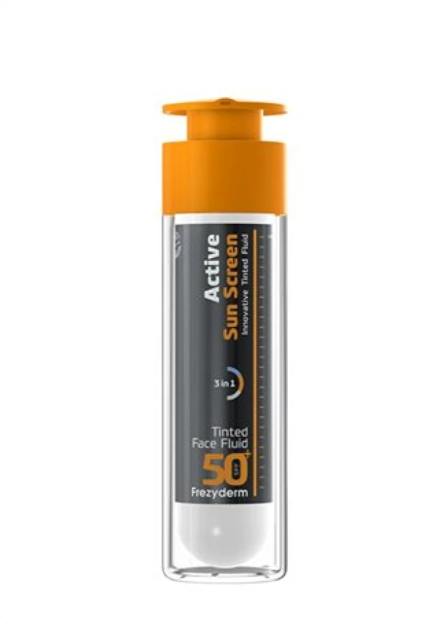 Frezyderm Active Sun Screen Tinted Face Fluid SPF50+ Sunscreen Prot...