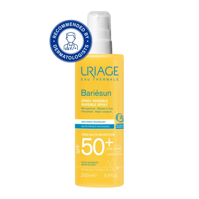 Uriage Bariesun Αντηλιακό Spray Σώματος Χωρίς Άρωμα SPF50, 200ml