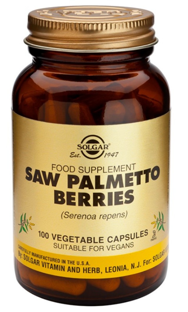 Solgar Saw Palmetto Berries, 100 Φυτικές Κάψουλες