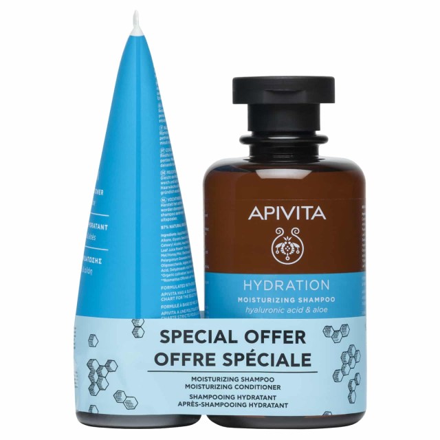 Apivita Promo Σαμπουάν Ενυδάτωσης 250ml + Μαλακτική κρέμα ενυδάτωσης 150ml