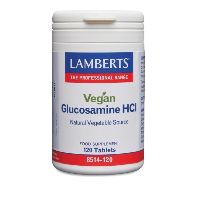 Lamberts Vegan Glucosamine Συμπλήρωμα Διατροφής με Υδροχλωρική Γλυκοζαμίνη, 120 Ταμπλέτες