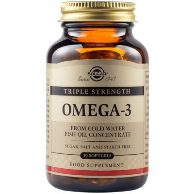 Solgar Triple Strength Omega 3, 50 Μαλακές Κάψουλες