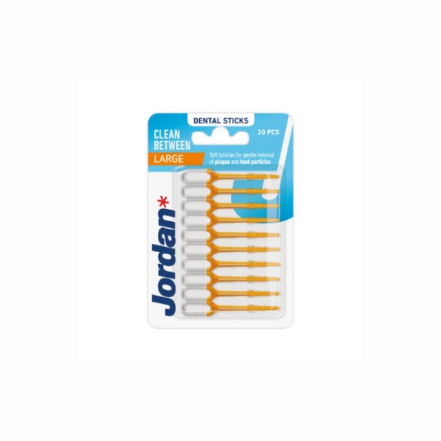 Jordan Clean Between Sticks Large Orange Μεσοδόντια Βουρτσάκια, 20τμχ
