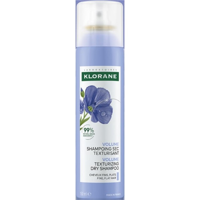 Κlorane Dry Shampoo για Όγκο Κατάλληλο για Λεπτά Μαλλιά με Λινάρι, ...