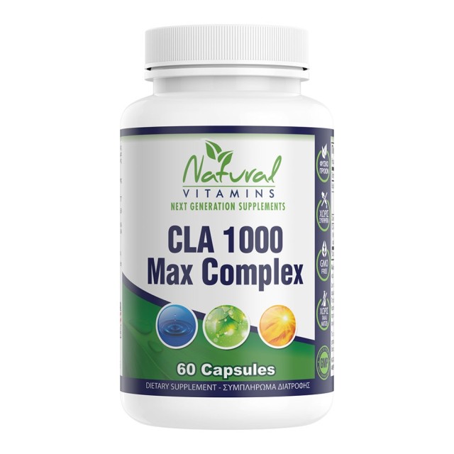 Natural Vitamins CLA 1000 Max Complex Συμπλήρωμα Διατροφής για την Απώλεια Βάρους, 60caps
