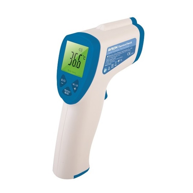 Avron ThermoCheck Digital Forehead Thermometer Ανέπαφο Ψηφιακό Θερμόμετρο Μετώπου με Υπέρυθρες, 1 τεμάχιο