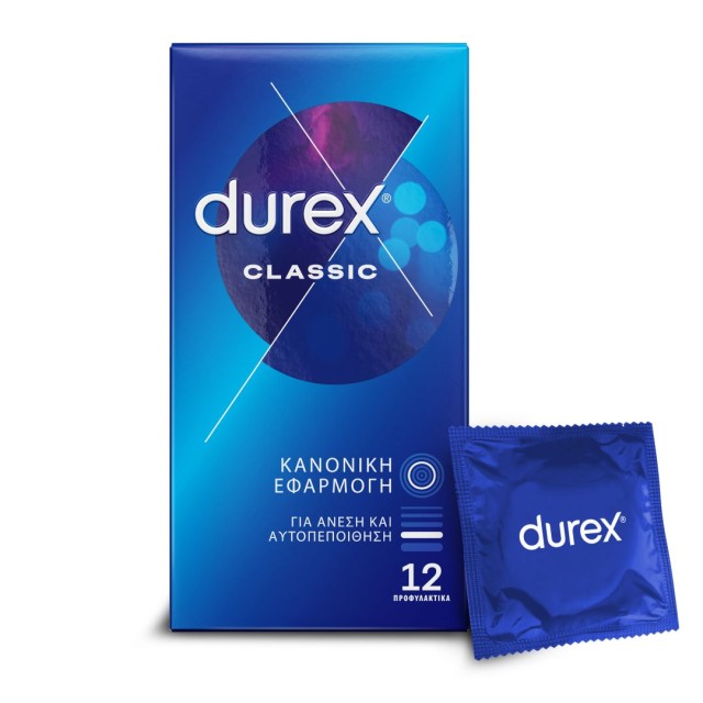 Durex Προφυλακτικά Ευκολοφόρετα Classic, 12 Τεμάχια