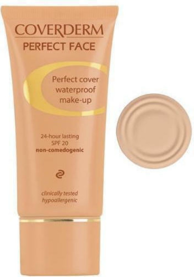 Coverderm Perfect Face Waterproof SPF20 Αδιάβροχο Make-Up Νο.01, 30ml