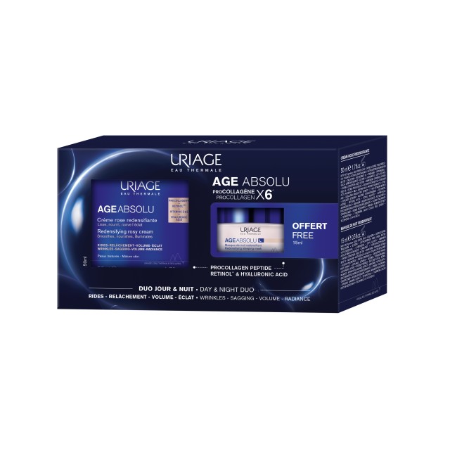 Uriage Promo Age Absolu Rosy Face Cream Σφαιρική αντιγηραντική κρέμ...