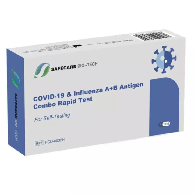 Safecare Covid-19 & Influenza A+B Antigen Combo Rapid Test, 1τμχ