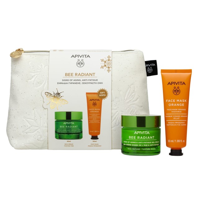 Apivita Promo Bee Radiant Κρέμα Προσώπου Πλούσια Υφή 50ml + Μάσκα Π...
