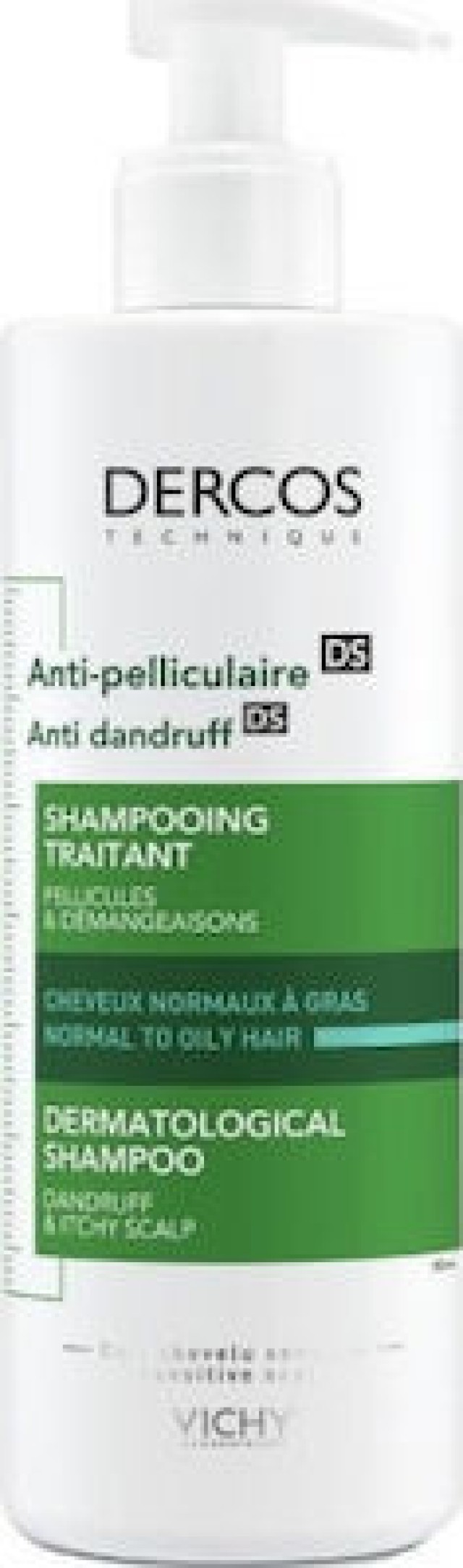 Vichy Dercos Anti Dandruff DS Shampoo Για Κανονικά Έως Λιπαρά Μαλλιά, 390ml
