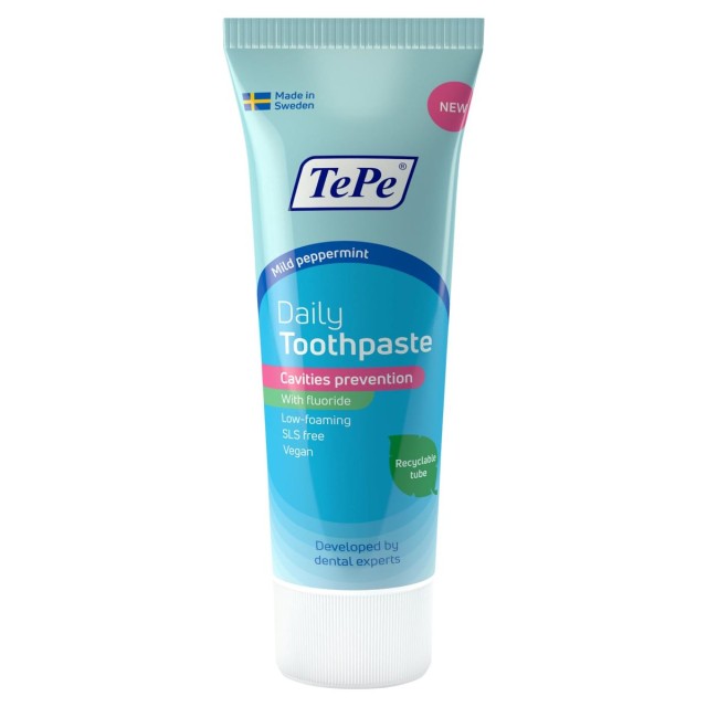 Tepe Daily Toothpaste Οδοντόκρεμα με Φθόριο Και Γεύση Μέντας, 75ml