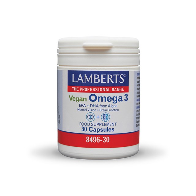 Lamberts Vegan Omega 3 Συμπλήρωμα Διατροφής με Ω-3 Λιπαρά Οξέα, 30caps