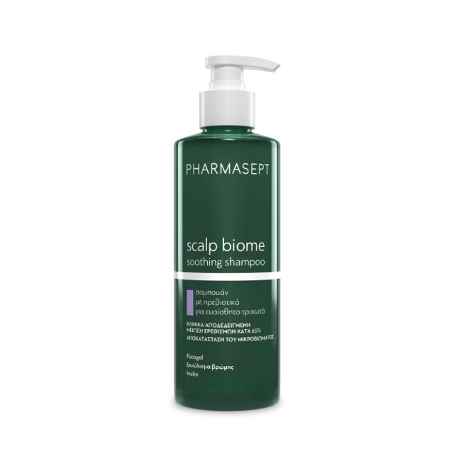 Pharmasept Scalp Biome Soothing Shampoo Σαμπουάν Με Πρεβιοτικά Για Το Ευαίσθητο Τριχωτό, 400ml