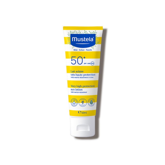 Mustela Very High Protection Sun Lotion SPF50+ Αντιηλιακό Προσώπου και Σώματος, 40ml