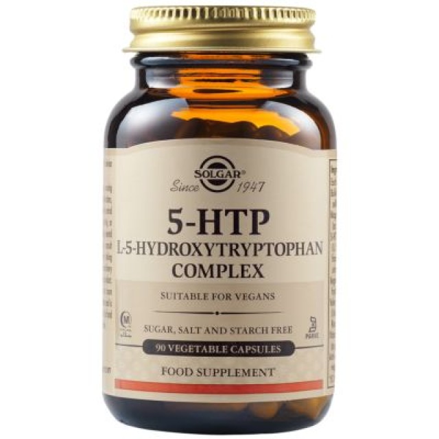 Solgar 5 HTP L-5-Hydroxytryptophan Complex 100mg Συμπλήρωμα Διατροφης 5 HTP, 90 Φυτικές Κάψουλες