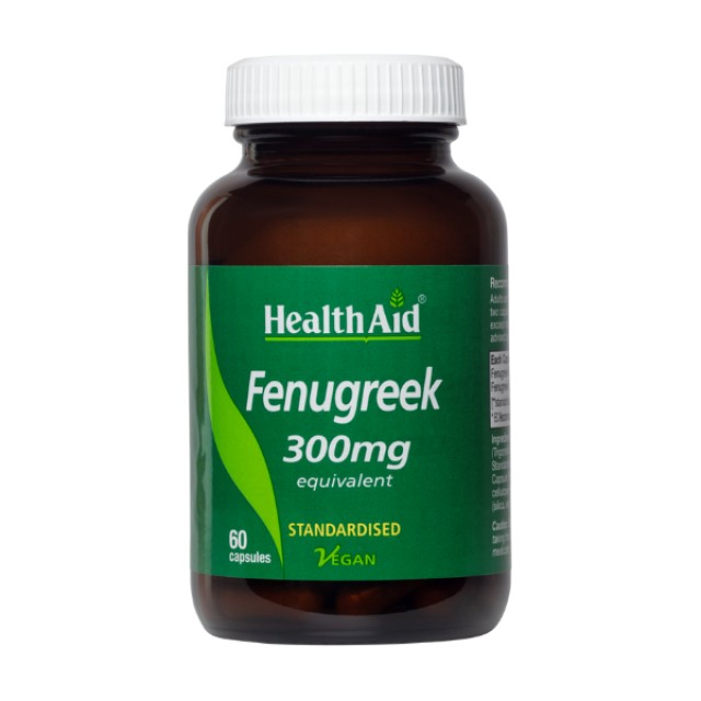 Health Aid Fenugreek 300mg Συμπλήρωμα Διατροφής με Τριγωνέλλα, 60 Κ...