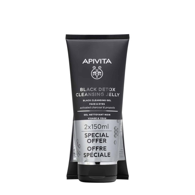 Apivita Promo Black Detox Cleansing Jelly Gel Καθαρισμού Για Πρόσωπ...