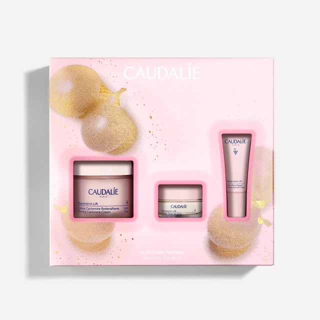 Caudalie Resveratrol-Lift X-Mas Promo Firming Cashmere Cream Αντιρυτιδική Κρέμα Ημέρας, 50ml + Firming Night Cream Αντιρυτιδική Κρέμα Νυκτός, 15ml + Firming Eye Gel Cream Αντιρυτιδική Κρέμα-Τζελ Ματιών, 5ml