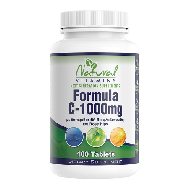 Natural Vitamins Formula C 1000mg Συμπλήρωμα Διατροφής με Βιταμίνη C, 30tabs