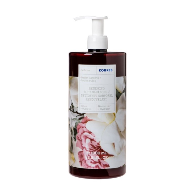 Korres Renewing Body Cleanser Αφρόλουτρο με Άρωμα Γαρδένια, 1000ml