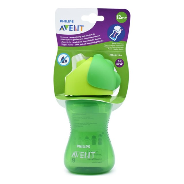Avent Philips Παγουρίνο με Καλαμάκι Πράσινο 12m+ 300ml