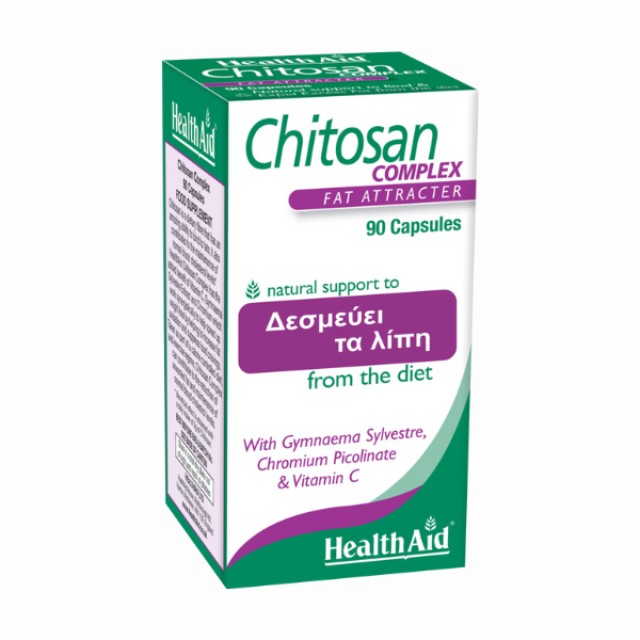 Health Aid Chitosan Φυσικός Δεσμευτής Λίπους για Aδυνάτισμα, 90 Κάψ...