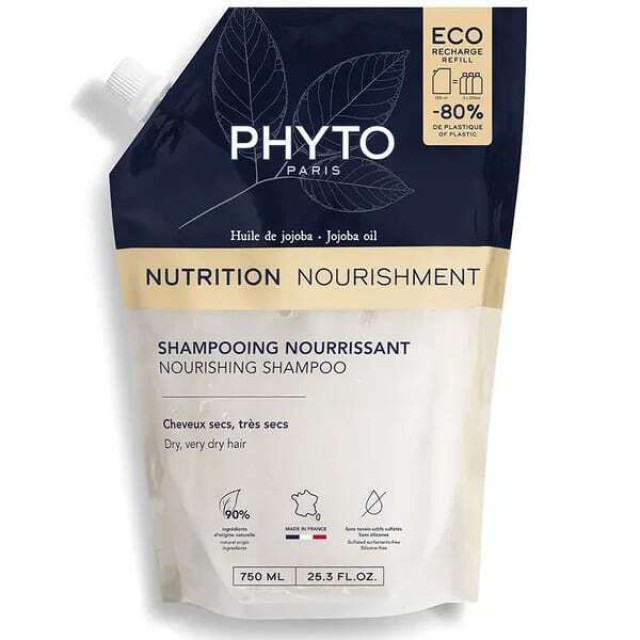 Phyto Nutrition Nourishing Shampoo Refill Ανταλλακτικό Σαμπουάν για Θρέψη, 750ml
